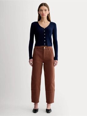 Everlane 2 Utility Barrel Pant rosewood red